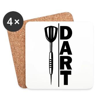 Darts,Darts,DART DASH ARROW - Coasters (set of 4) - white - Front