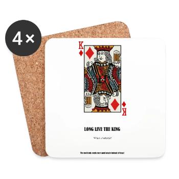 No Kings - Coasters (set of 4) - white - Front