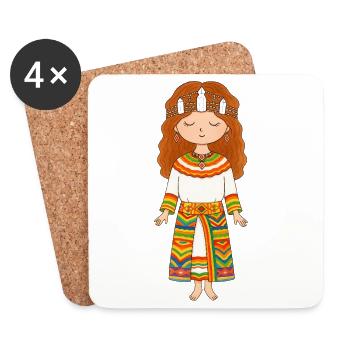 Kabyle - Dessous de verre (lot de 4) - blanc - Devant