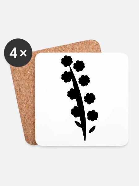 Flower - Coasters (set of 4) - white