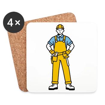 Handyman - Coasters (set of 4) - white - Front
