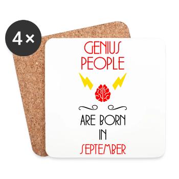The Genies were born in September Humour - Coasters (set of 4) - white - Front