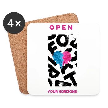 Open your Horizon - Coasters (set of 4) - white - Front