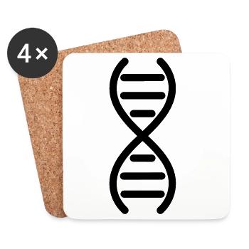 DNA-DNA-Doppelhelix - Untersetzer (4er-Set) - Weiß - Vorne