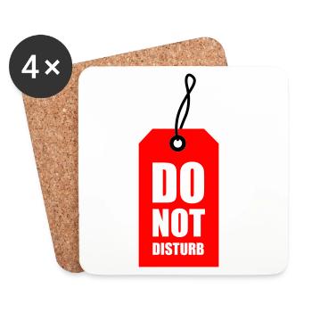 Do not disturb | Hangtag | Etikett | nicht stören - Dessous de verre (lot de 4) - blanc - Devant