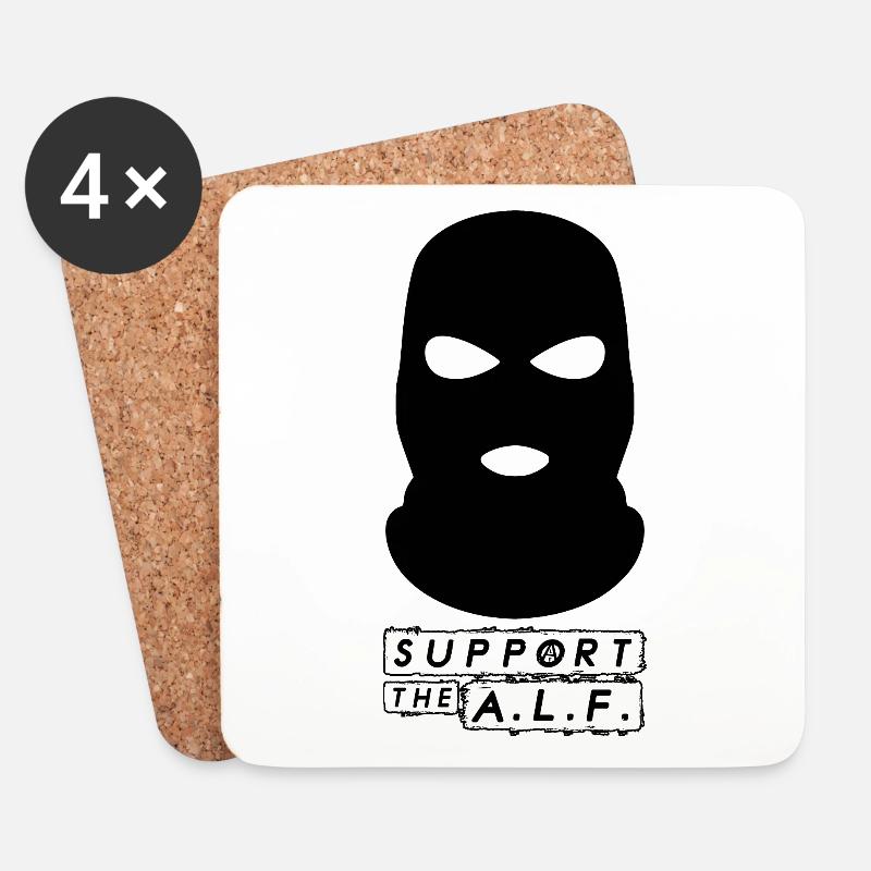 Support The A.L.F. (Animal Liberation Front) - Untersetzer (4er-Set) - Weiß