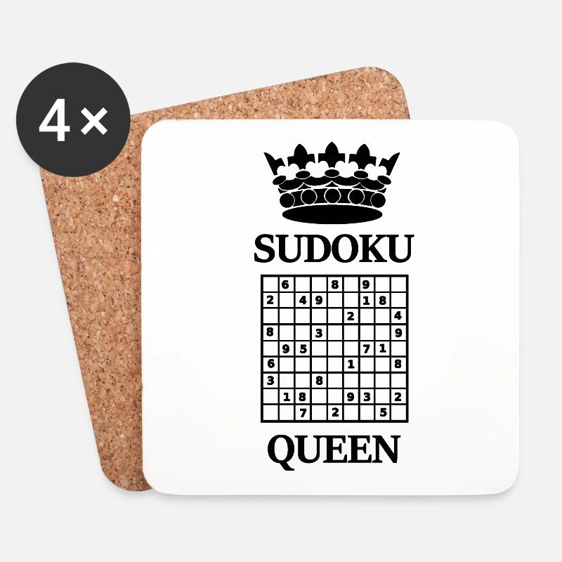 Sudoku - Untersetzer (4er-Set) - Weiß