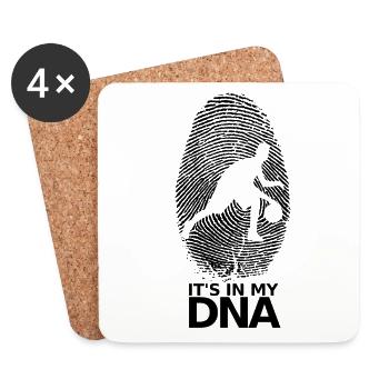 Fingerprint gift DNA basketball basketball player - Coasters (set of 4) - white - Front