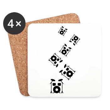 Percussion - Dessous de verre (lot de 4) - blanc - Devant