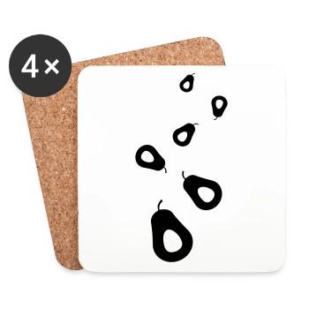 Avocado symbol - Untersetzer (4er-Set) - Weiß - Vorne