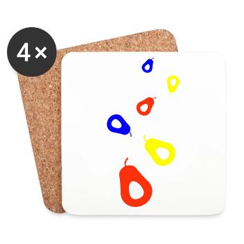 Avocado symbol - Untersetzer (4er-Set) - Weiß - Vorne