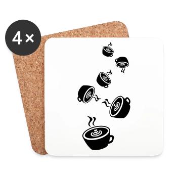 Coffee Icon - Coasters (set of 4) - white - Front