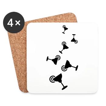 Tequilla Alcohol - Coasters (set of 4) - white - Front