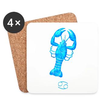 Cancer - Coasters (set of 4) - white - Front
