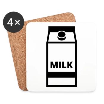 Milch - Untersetzer (4er-Set) - Weiß - Vorne