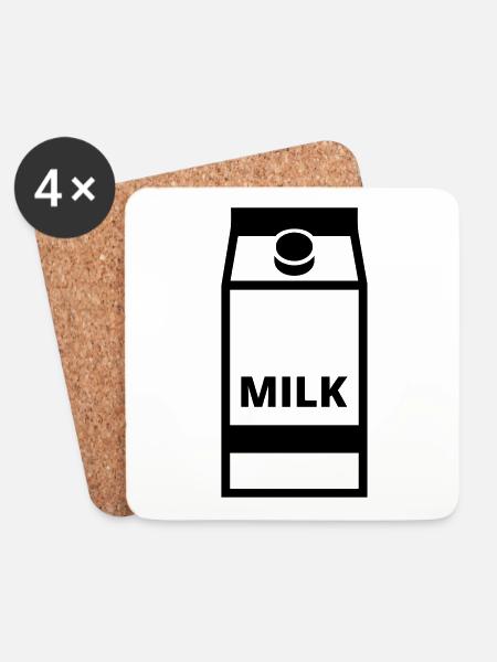 Milch - Untersetzer (4er-Set) - Weiß