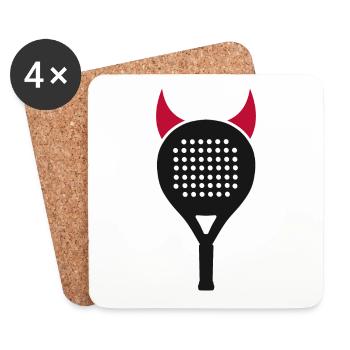 Joueur de Padel Padel Tennis Devil Girl Padel - Dessous de verre (lot de 4) - blanc - Devant