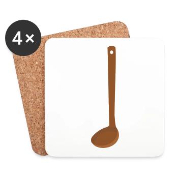 Suppenkelle - Untersetzer (4er-Set) - Weiß - Vorne