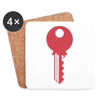 key - Coasters (set of 4) - white - Front
