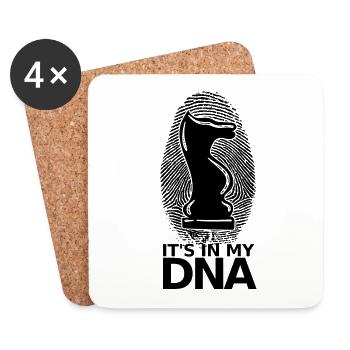 Échecs Échecs Schachmatt DNA Échecs - Dessous de verre (lot de 4) - blanc - Devant