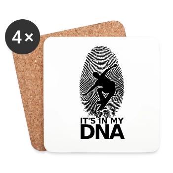 Skateboarder Skateboard Skater Skate Skateing DNA - Coasters (set of 4) - white - Front