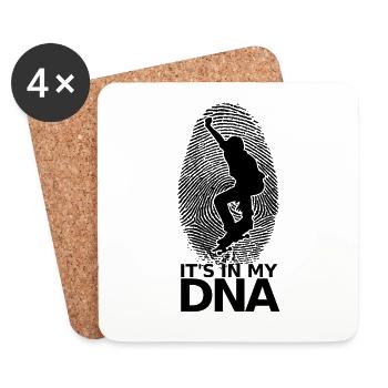 Skateboarder DNA Skateboard Skater Skate Skateing - Coasters (set of 4) - white - Front