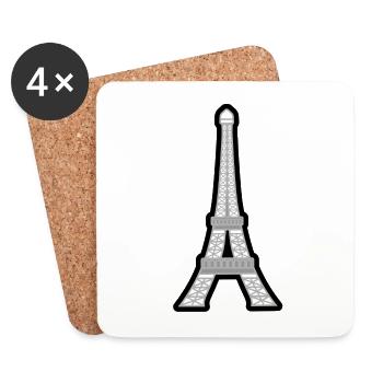 Eiffel tower - Coasters (set of 4) - white - Front