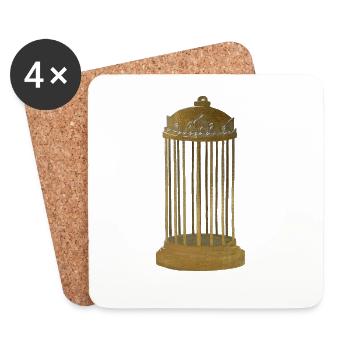 Goldener Käfig - Untersetzer (4er-Set) - Weiß - Vorne