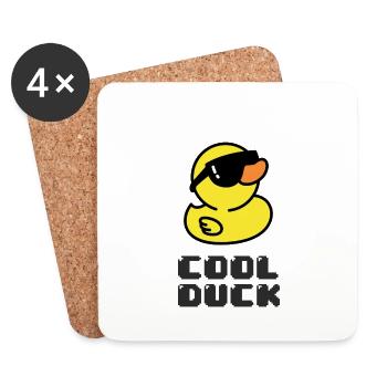 COOL DUCK - Untersetzer (4er-Set) - Weiß - Vorne