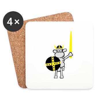 wikinger3 - Untersetzer (4er-Set) - Weiß - Vorne