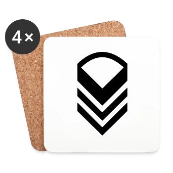 rank military army - Untersetzer (4er-Set) - Weiß - Vorne