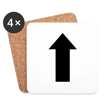 arrow - Coasters (set of 4) - white - Front