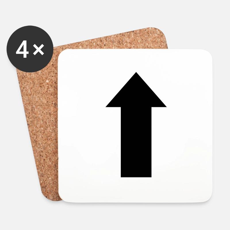 arrow - Coasters (set of 4) - white