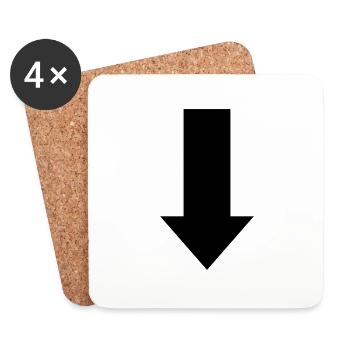 arrow - Coasters (set of 4) - white - Front