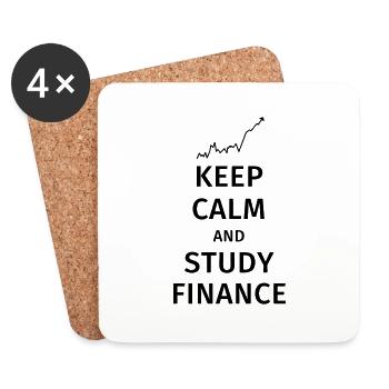 keep calm and study finance - Untersetzer (4er-Set) - Weiß - Vorne