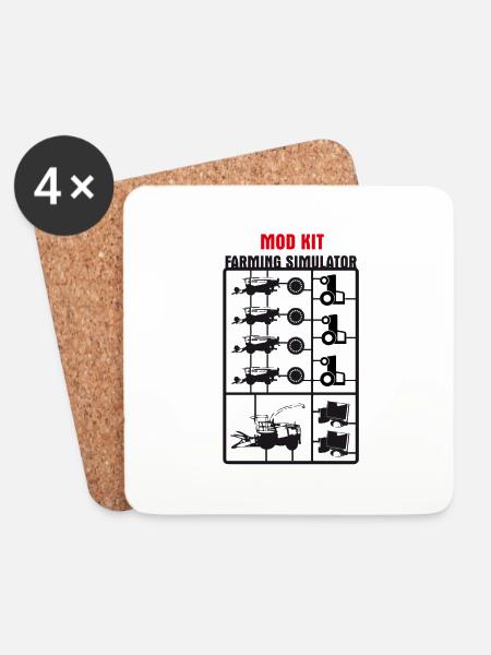 mod_kit - Untersetzer (4er-Set) - Weiß