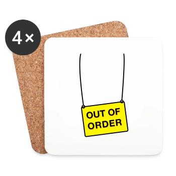 out of order - Untersetzer (4er-Set) - Weiß - Vorne