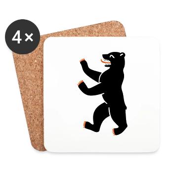 Berliner Bär - Untersetzer (4er-Set) - Weiß - Vorne