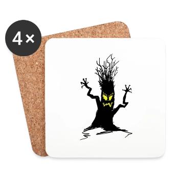 halloween-tree - Untersetzer (4er-Set) - Weiß - Vorne