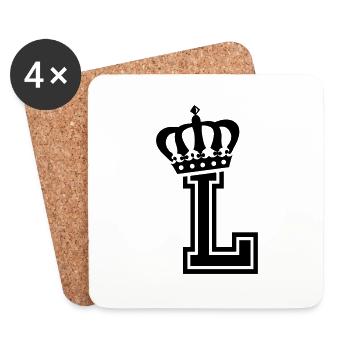 Letter L - Coasters (set of 4) - white - Front