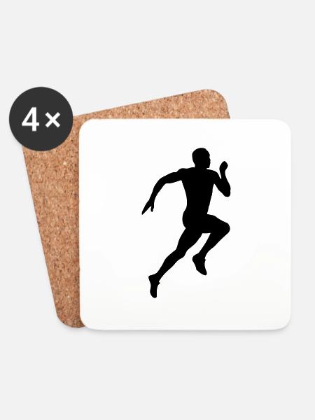 running - Untersetzer (4er-Set) - Weiß