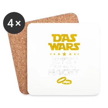Junggesellenabschied! JGA! Bräutigam! - Untersetzer (4er-Set) - Weiß - Vorne