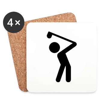 Golf - Untersetzer (4er-Set) - Weiß - Vorne
