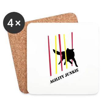 Agility Junkie_2_cb - Untersetzer (4er-Set) - Weiß - Vorne