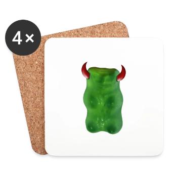Gummibärchen Devil - Untersetzer (4er-Set) - Weiß - Vorne