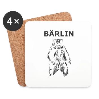 Berliner Bär - Untersetzer (4er-Set) - Weiß - Vorne