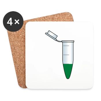 reagenzglas flask tube experiment chemistry chemie - Untersetzer (4er-Set) - Weiß - Vorne