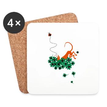 gluck bringer - Coasters (set of 4) - white - Front