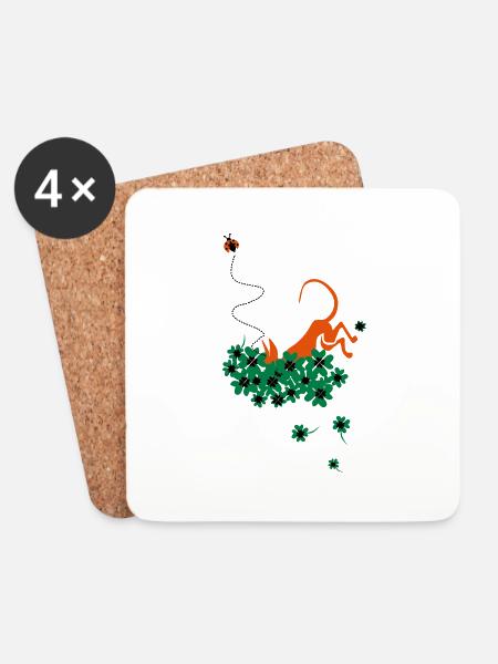 gluck bringer - Coasters (set of 4) - white