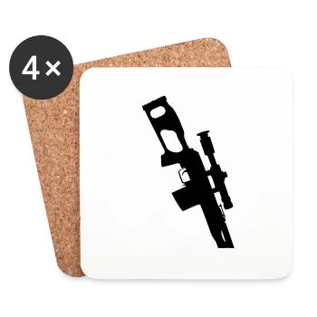 PSL Dragunov Sniper Rifle - Coasters (set of 4) - white - Front